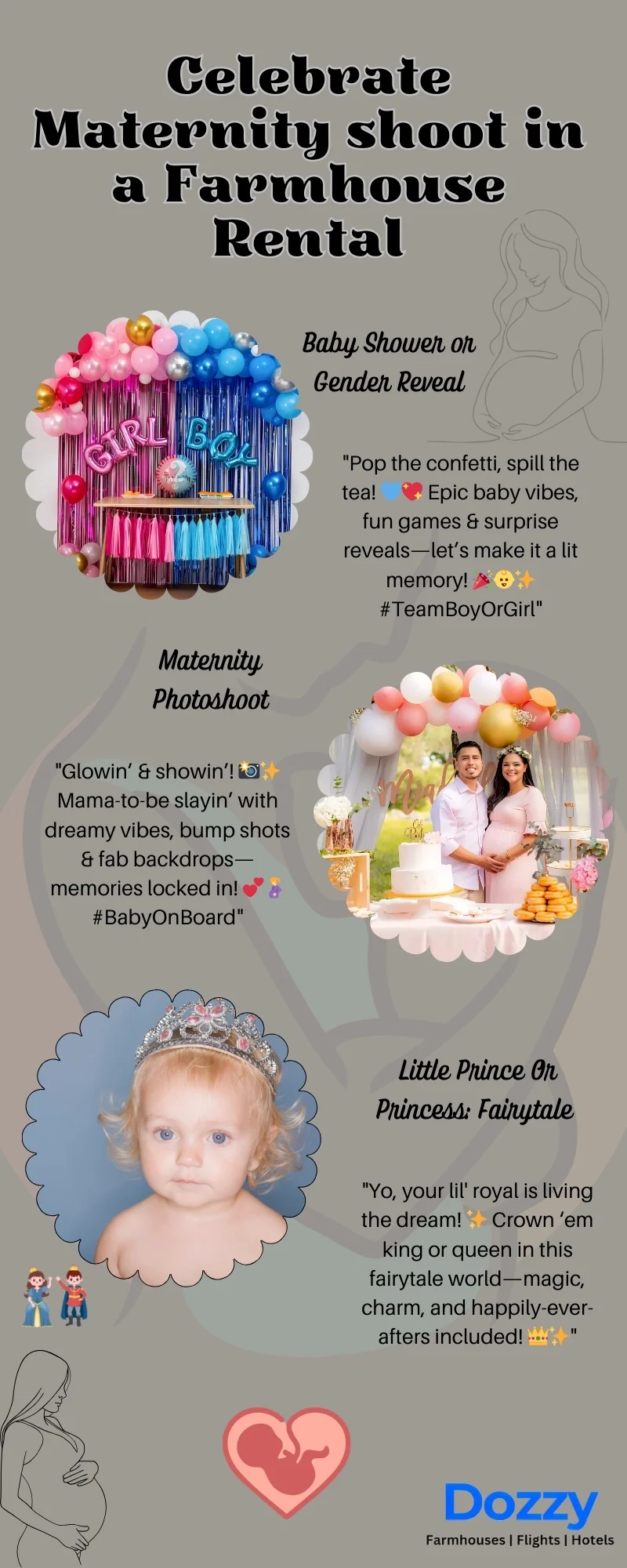 Farmhouse rentals for maternity celebration