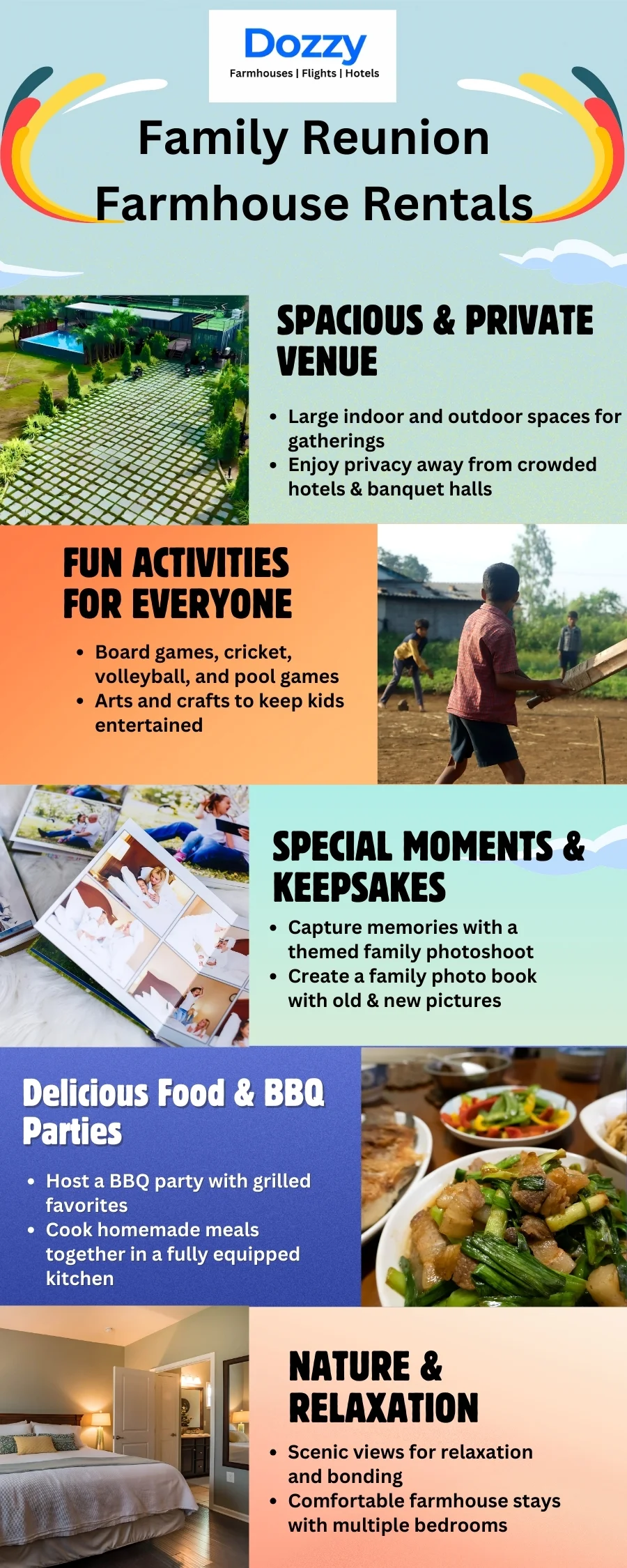 Plan the Perfect Family Reunion at Our Spacious Farmhouse Rentals