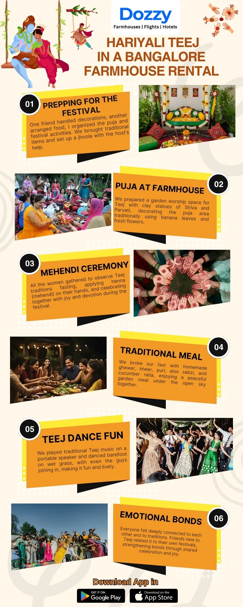 Experience the Joy of Hariyali Teej in a Bangalore Farmhouse Rental