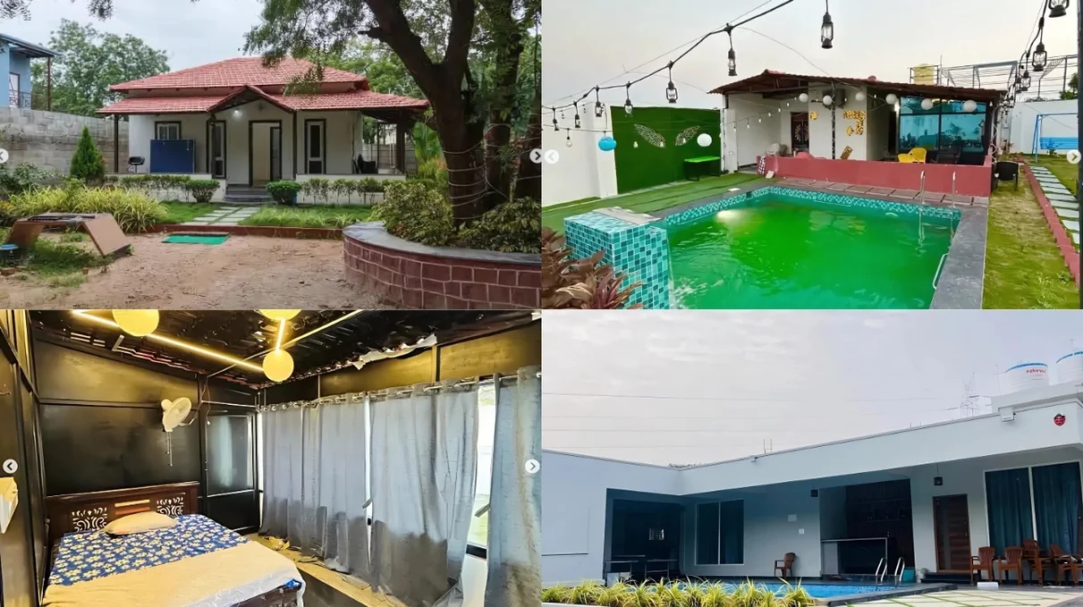 Farmhouse for rent in Bangalore with AC rooms